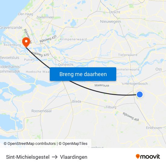 Sint-Michielsgestel to Vlaardingen map