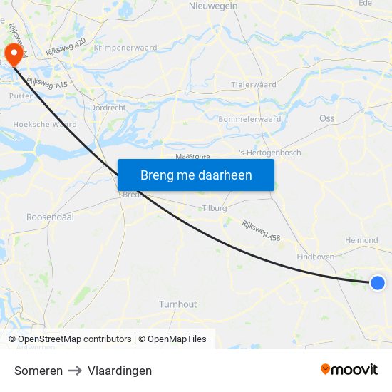 Someren to Vlaardingen map