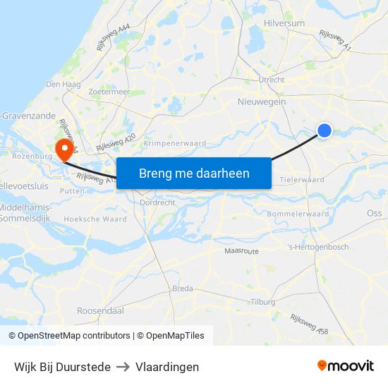 Wijk Bij Duurstede to Vlaardingen map
