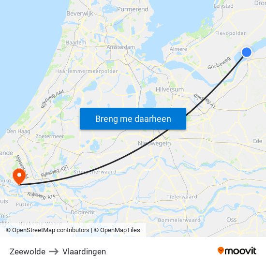 Zeewolde to Vlaardingen map