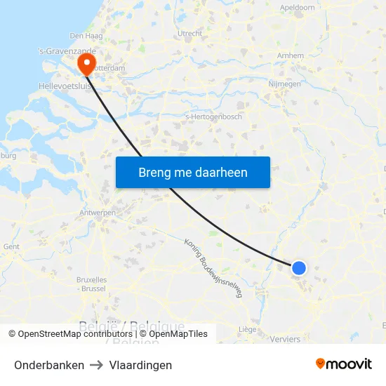 Onderbanken to Vlaardingen map