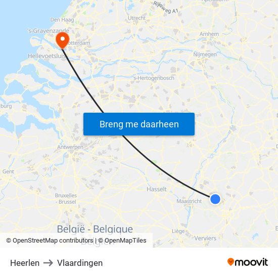 Heerlen to Vlaardingen map