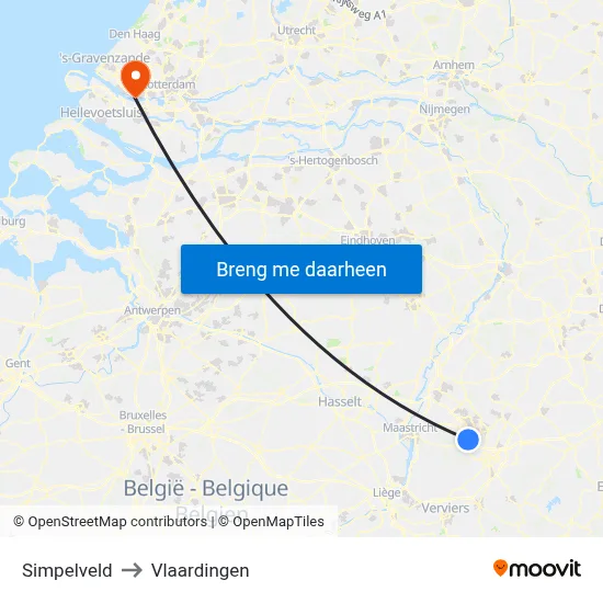 Simpelveld to Vlaardingen map
