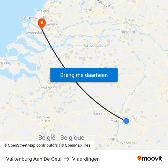 Valkenburg Aan De Geul to Vlaardingen map