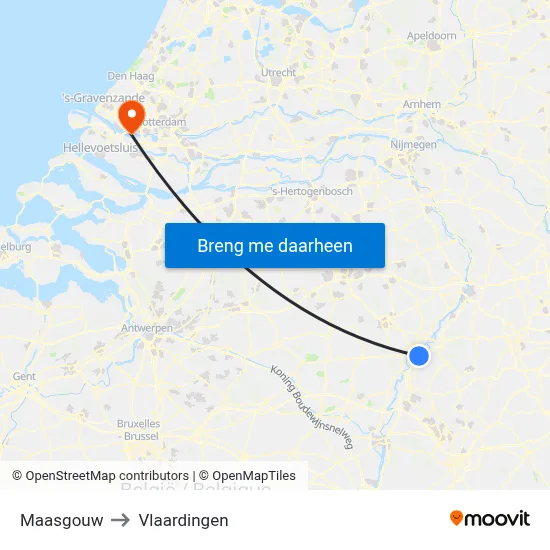 Maasgouw to Vlaardingen map