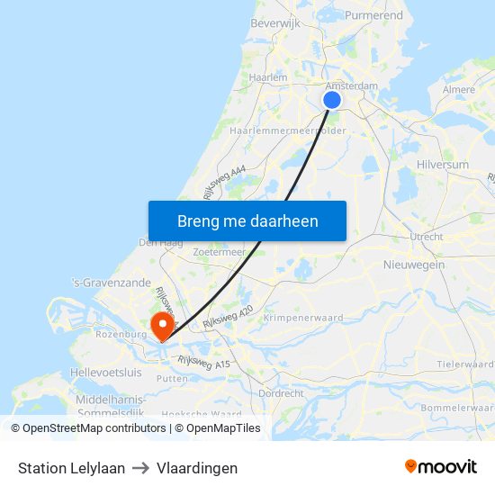 Station Lelylaan to Vlaardingen map