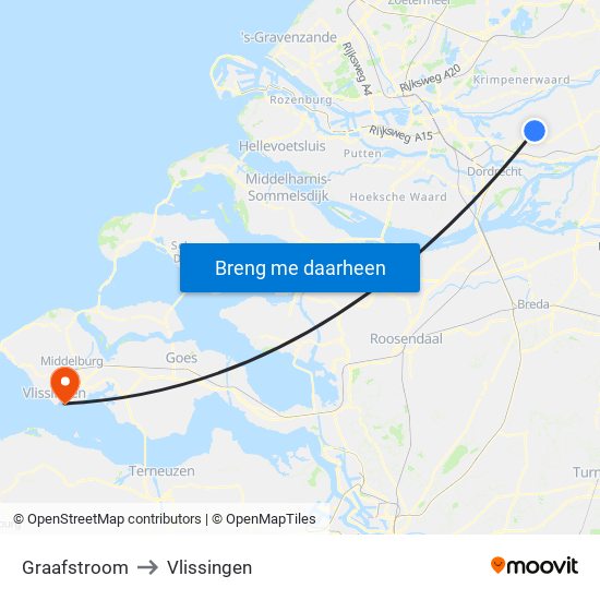 Graafstroom to Vlissingen map