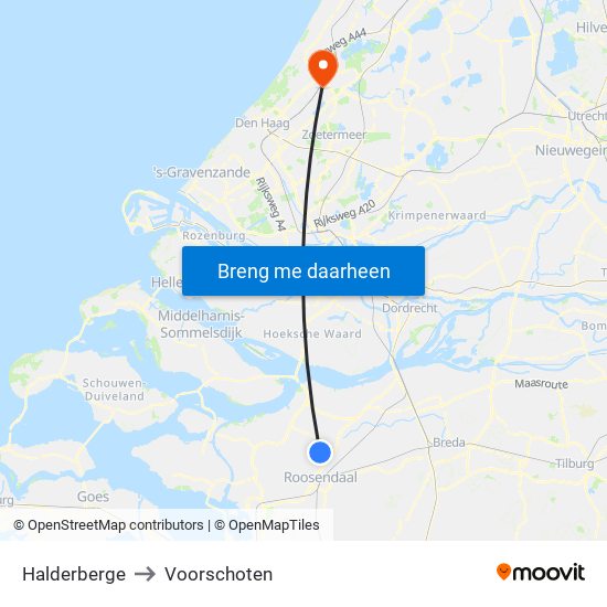 Halderberge to Voorschoten map