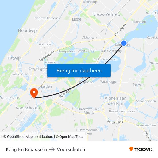 Kaag En Braassem to Voorschoten map