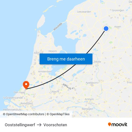 Ooststellingwerf to Voorschoten map