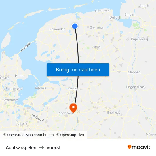 Achtkarspelen to Voorst map