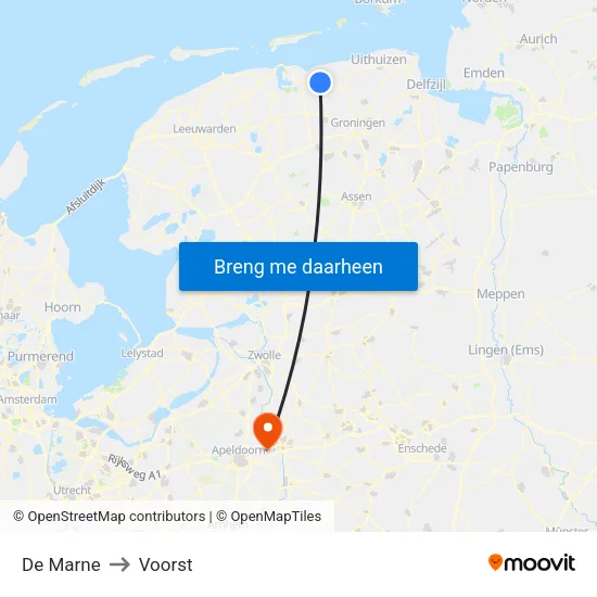 De Marne to Voorst map
