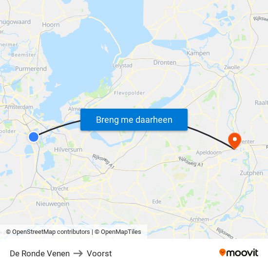De Ronde Venen to Voorst map