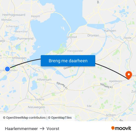Haarlemmermeer to Voorst map