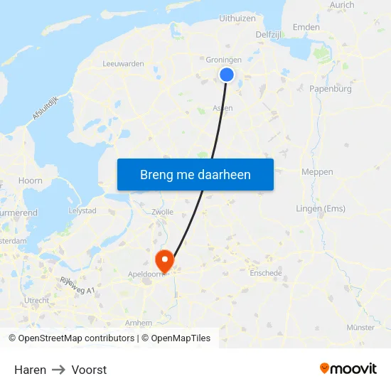 Haren to Voorst map