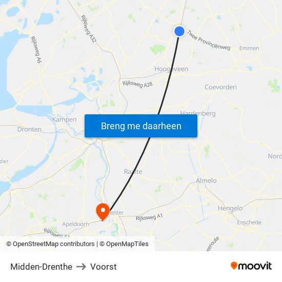 Midden-Drenthe to Voorst map
