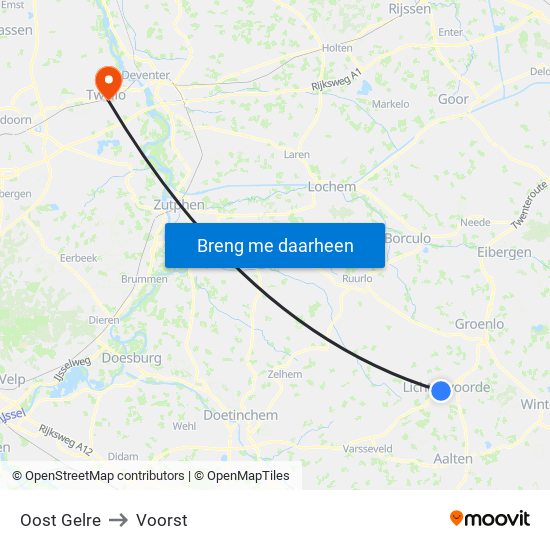 Oost Gelre to Voorst map