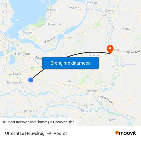 Utrechtse Heuvelrug to Voorst map