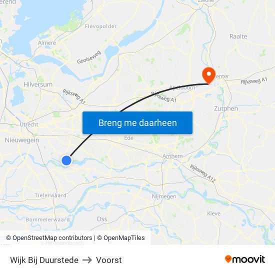 Wijk Bij Duurstede to Voorst map