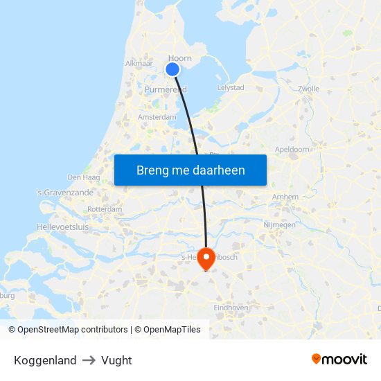 Koggenland to Vught map