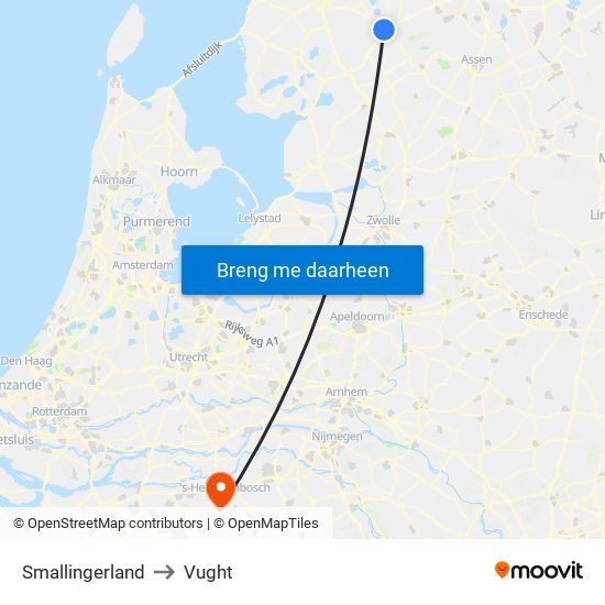 Smallingerland to Vught map