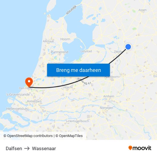 Dalfsen to Wassenaar map