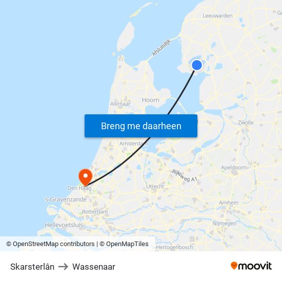 Skarsterlân to Wassenaar map