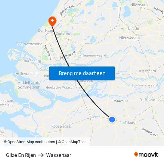Gilze En Rijen to Wassenaar map