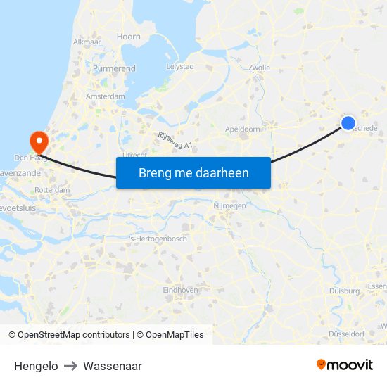 Hengelo to Wassenaar map