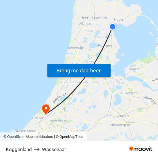 Koggenland to Wassenaar map