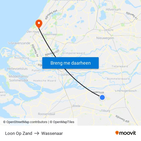 Loon Op Zand to Wassenaar map