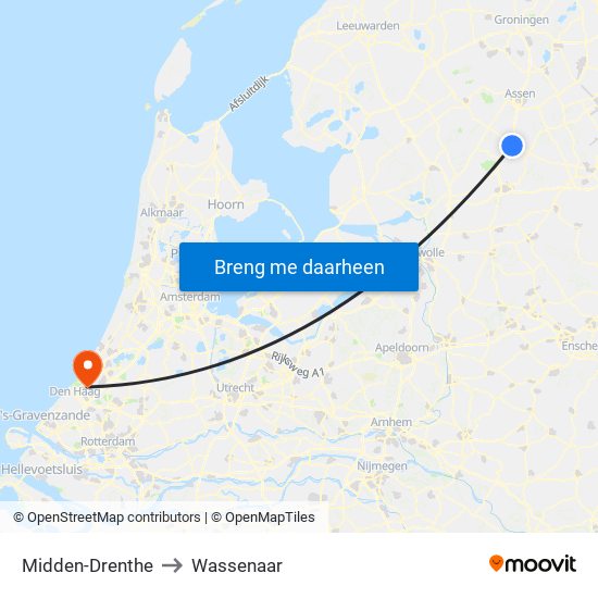 Midden-Drenthe to Wassenaar map