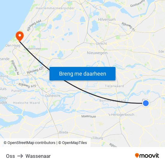Oss to Wassenaar map