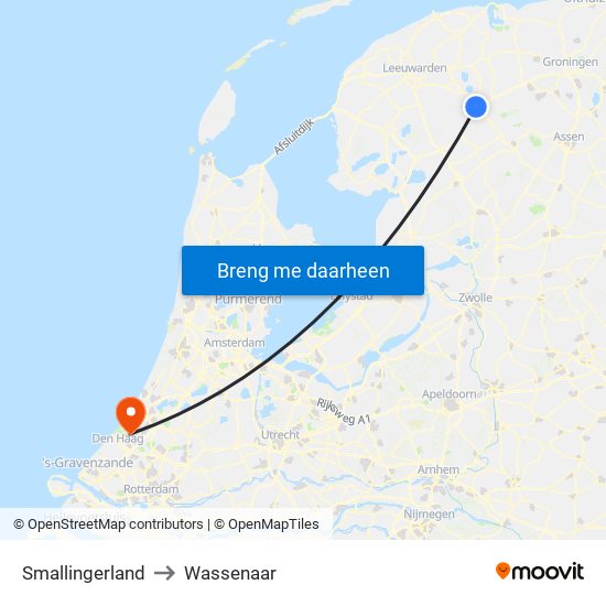 Smallingerland to Wassenaar map