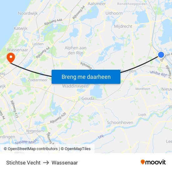 Stichtse Vecht to Wassenaar map