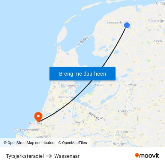Tytsjerksteradiel to Wassenaar map