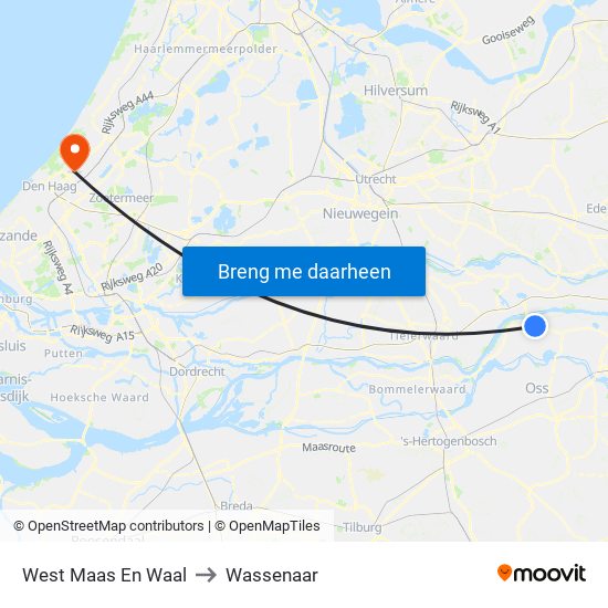 West Maas En Waal to Wassenaar map