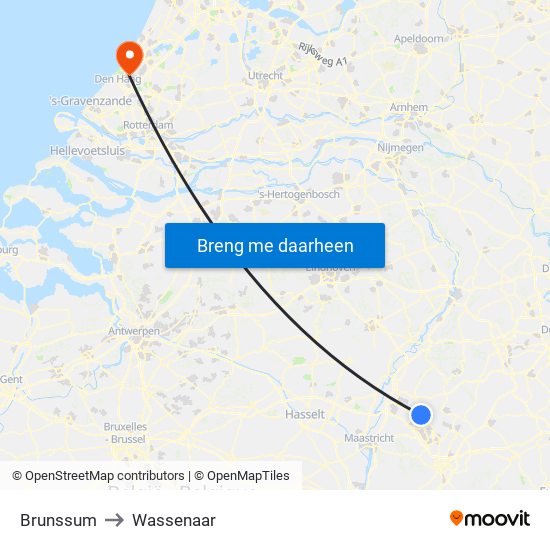 Brunssum to Wassenaar map