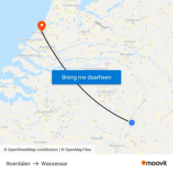 Roerdalen to Wassenaar map