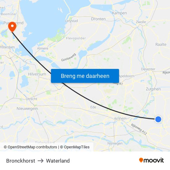 Bronckhorst to Waterland map