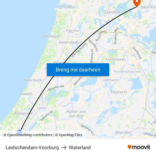 Leidschendam-Voorburg to Waterland map