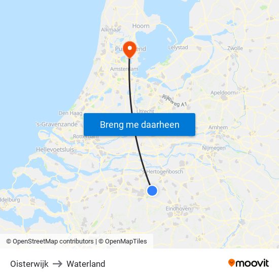 Oisterwijk to Waterland map