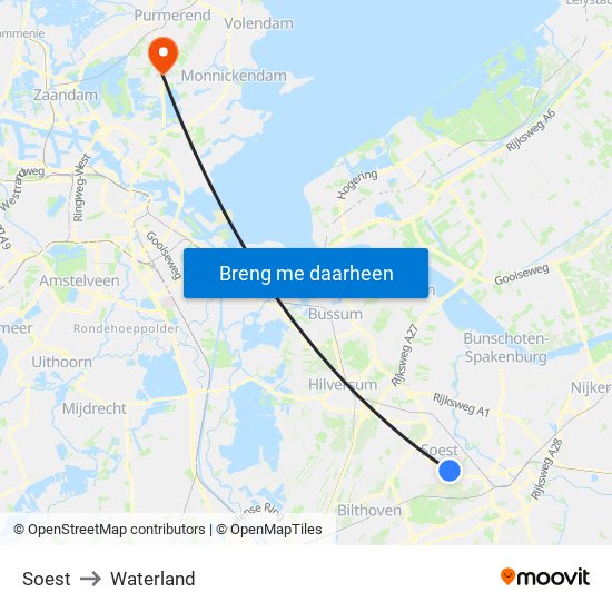 Soest to Waterland map