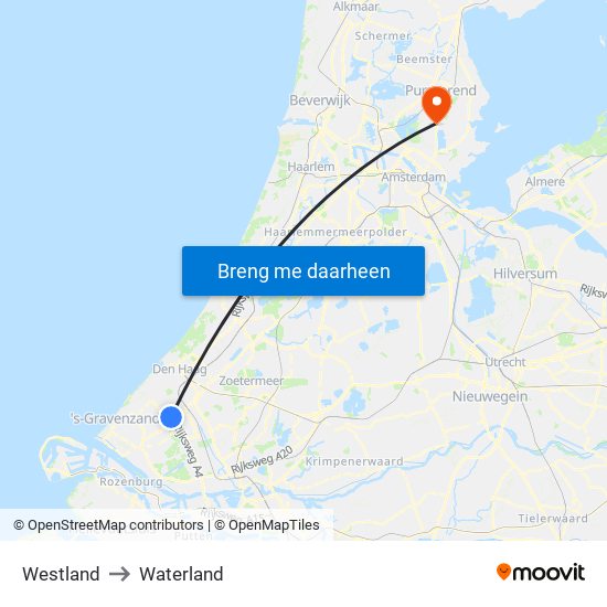 Westland to Waterland map