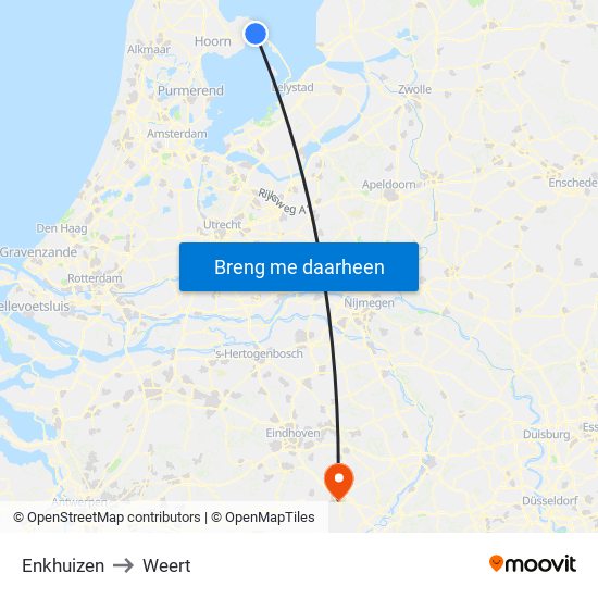 Enkhuizen to Weert map