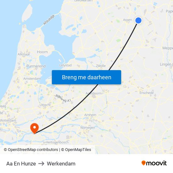 Aa En Hunze to Werkendam map