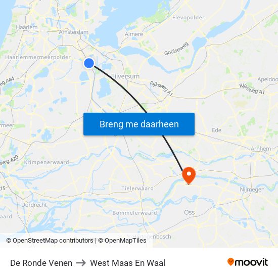 De Ronde Venen to West Maas En Waal map