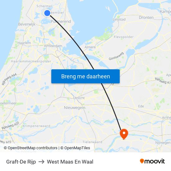 Graft-De Rijp to West Maas En Waal map