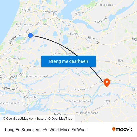 Kaag En Braassem to West Maas En Waal map