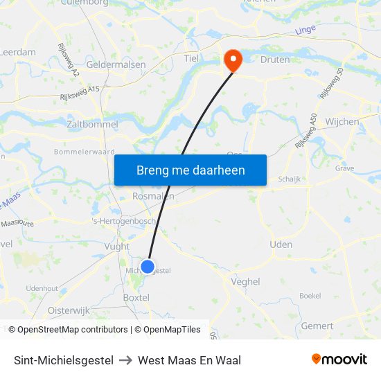 Sint-Michielsgestel to West Maas En Waal map